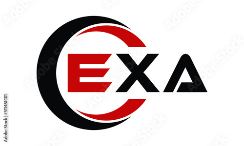 EXA three letter swoosh logo design vector template | monogram logo | abstract logo | wordmark logo | letter mark logo | business logo | brand logo | flat logo | minimalist logo | text | word | symbol