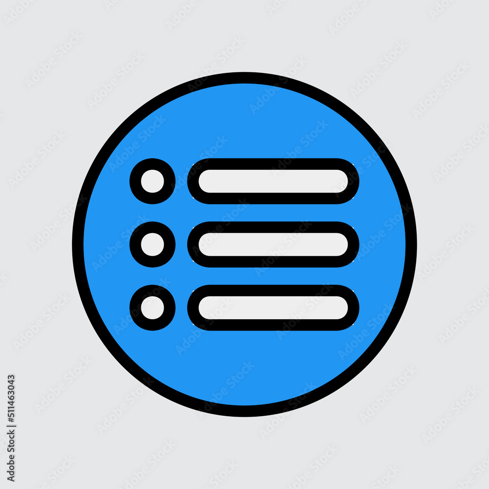 Menu icon in filled line style about user interface, use for website mobile app presentation Menu icon in filled line style about user interface, use for website mobile app presentation