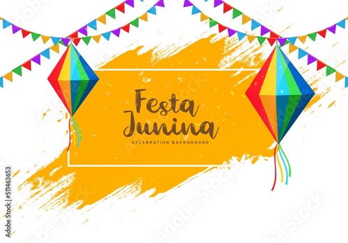 Brazilian festa junina event celebration card background