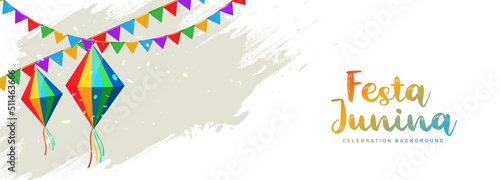 Festa junina card celebration banner design