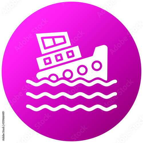 Boat Sink Icon Style