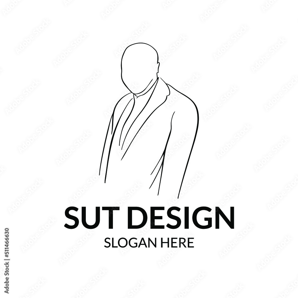 line art man wearing a suit with a serious image line art man wearing a suit with a serious image