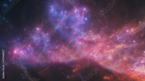 Obraz na plátně The old open drake world nebula - sci-fi and gaming background