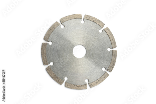 Diamond disc for grinding machine isolated on white background.