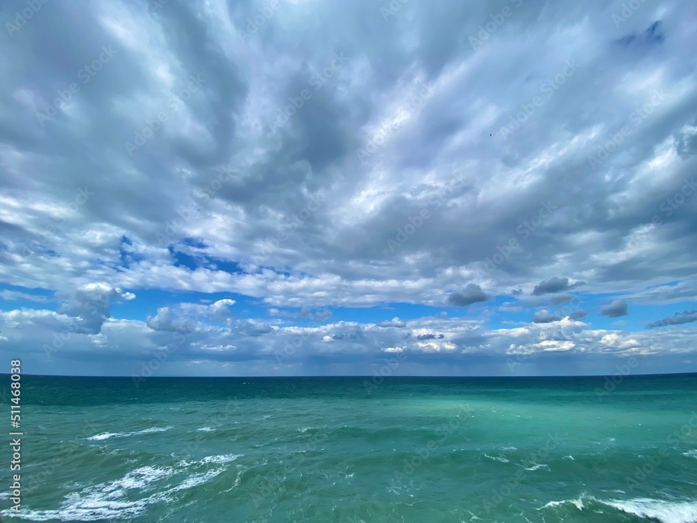 clouds over the ocean