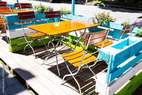 Wallpaper Mural Euro pallet as a partition in the restaurant, original partition wall with Euro pallet Torontodigital.ca