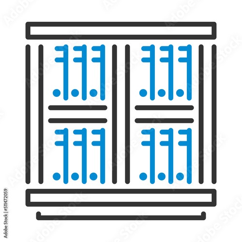 Office Cabinet With Folders Icon