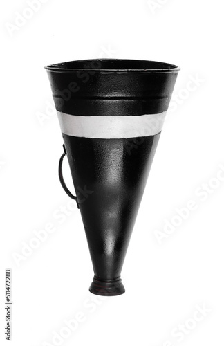 vintage black loudspeaker isolated on white background