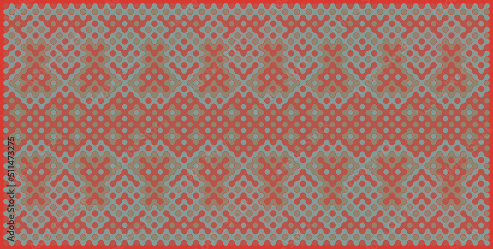 Multicolor truchet tiling connections illustration Multicolor truchet tiling connections illustration