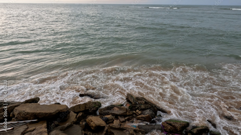 waves on the beach