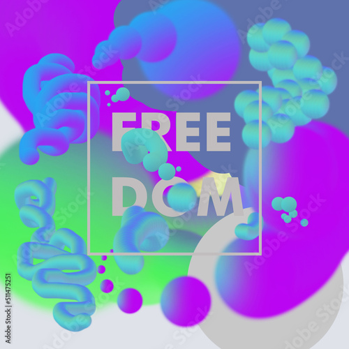 Bright modern poster in vector