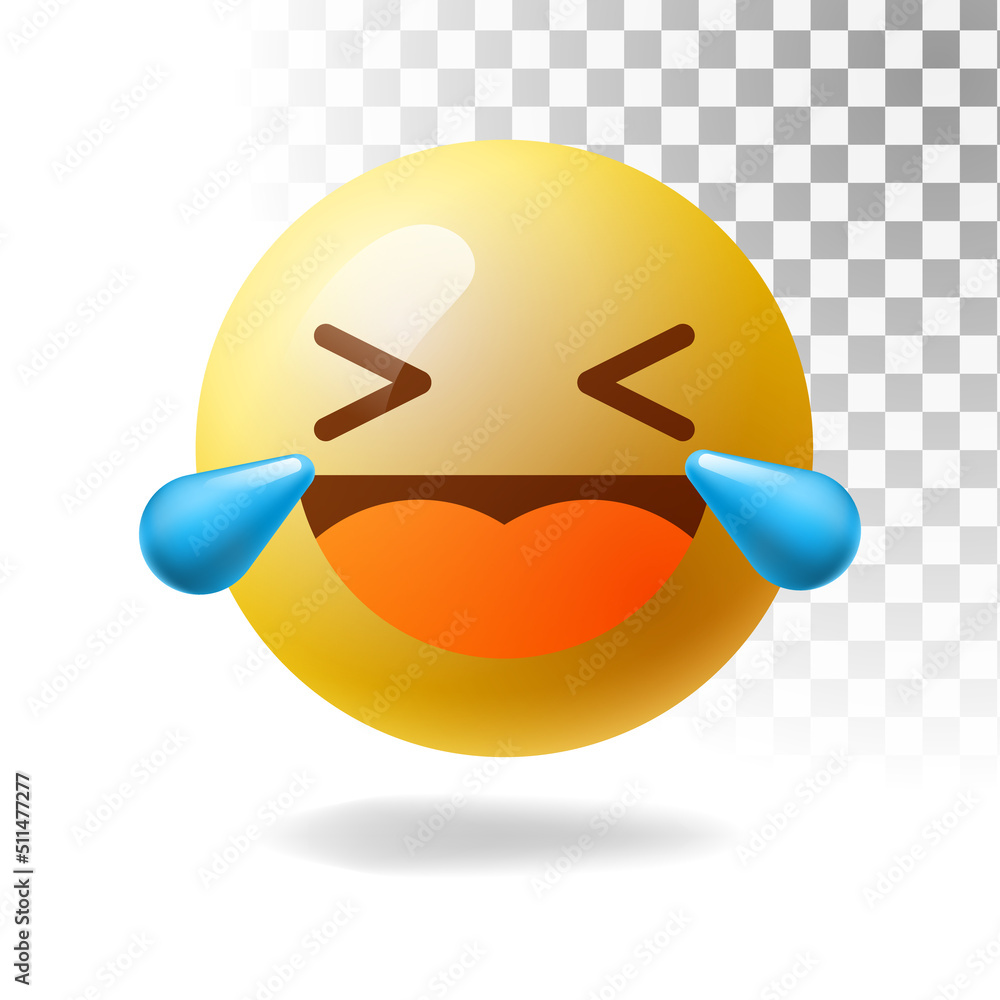 Laughing emoji with tears and closed eyes. Yellow face with tears of ...