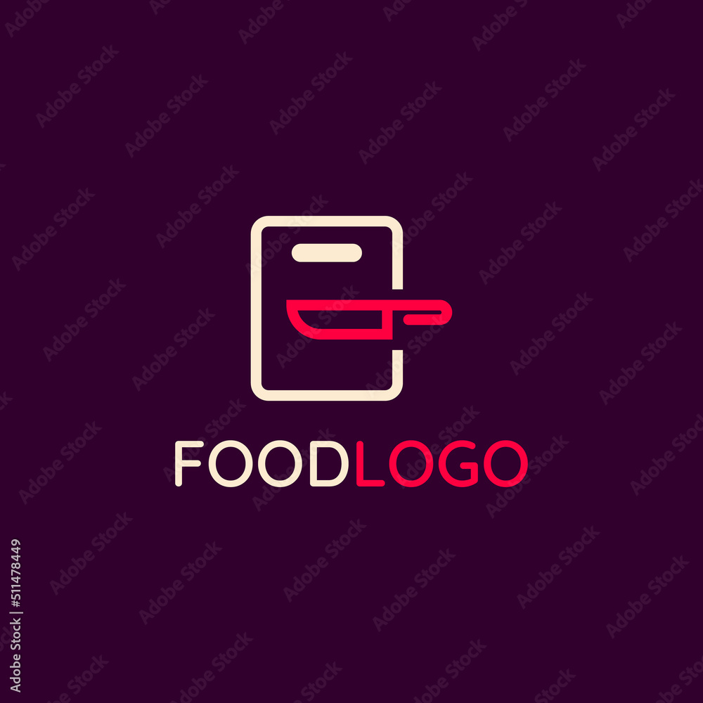 Abstract Food Line Logo. Suitable for Recipe, Diet, Cooking, Cafe, Restaurant, and Fresh Food Vector Logo Design Abstract Food Line Logo. Suitable for Recipe, Diet, Cooking, Cafe, Restaurant, and Fresh Food Vector Logo Design