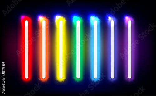 Abstract neon rainbow colors stripes background