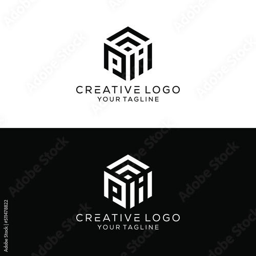 creative logo letter pi monogram consulting design vektor