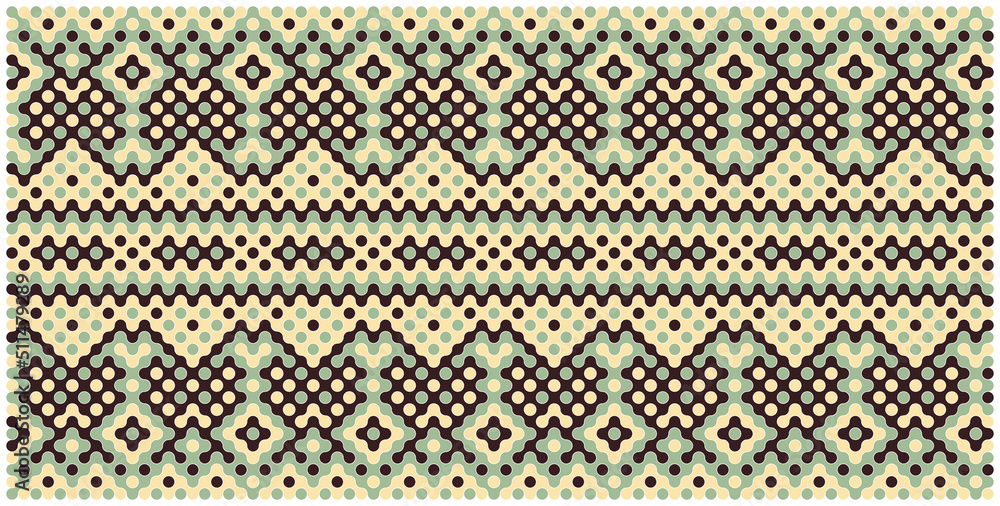 Multicolor truchet tiling connections illustration Multicolor truchet tiling connections illustration