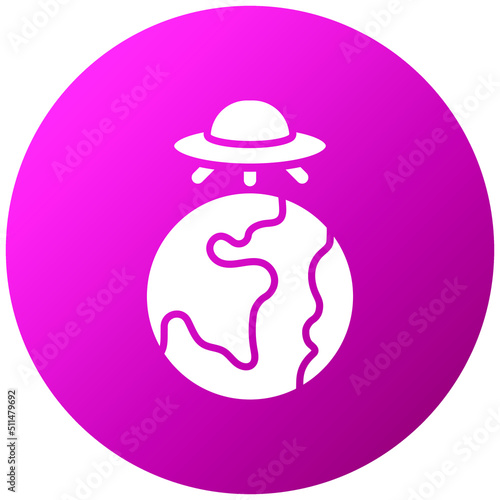 UFO Earth Icon Style