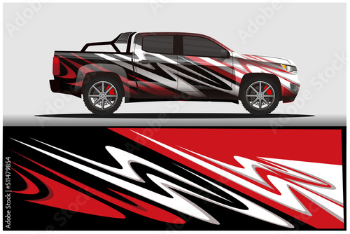 wrap car decal livery rally race style vector illustration abstract background