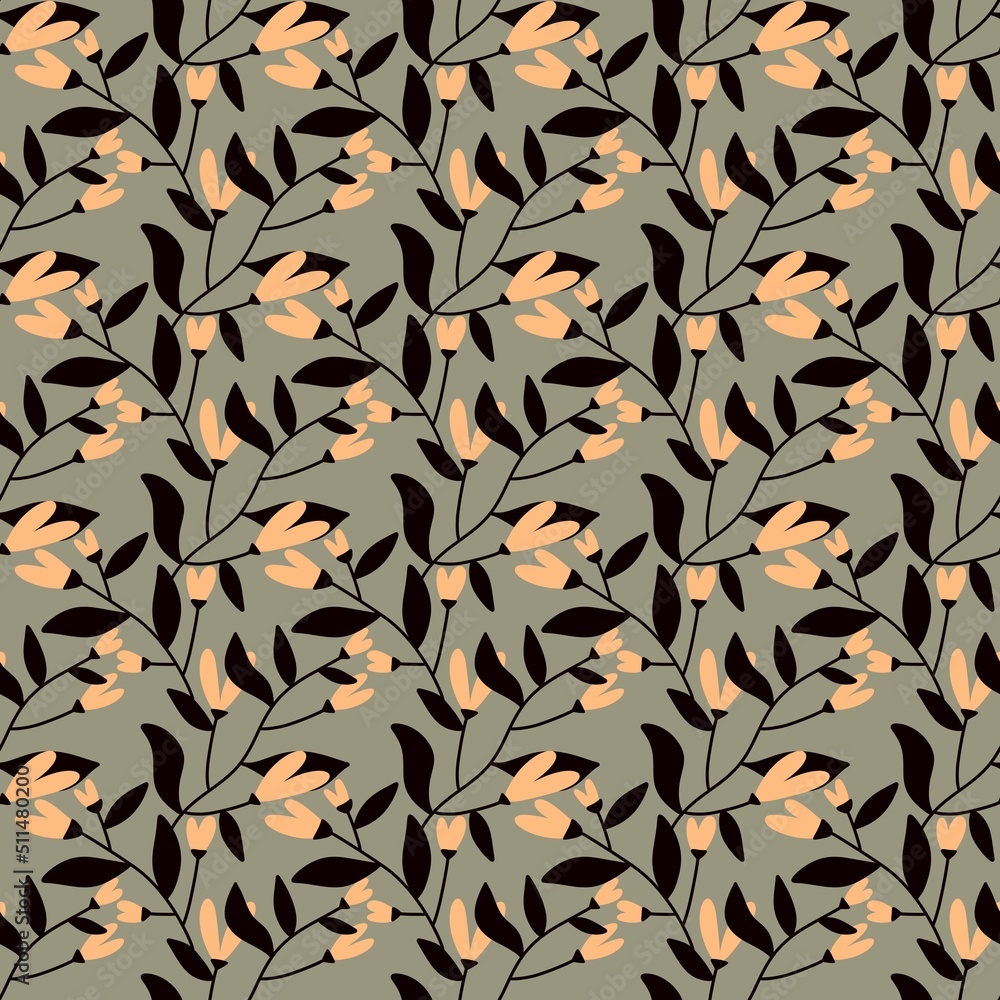 Fototapeta premium Summer floral seamless flower pattern for fabrics and packaging and gifts and linens and kids and wrapping paper