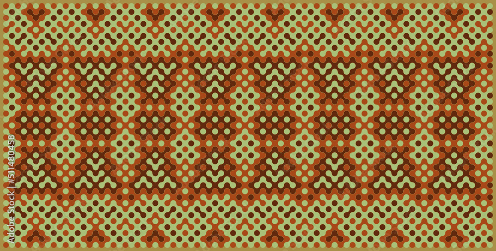 Multicolor truchet tiling connections illustration Multicolor truchet tiling connections illustration