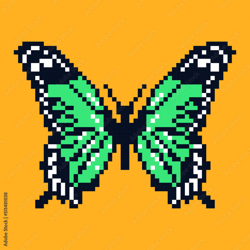 Butterfly Pixel Art Design