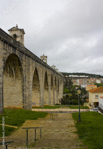 Ancient aqueduct in Lisbon, Portugal