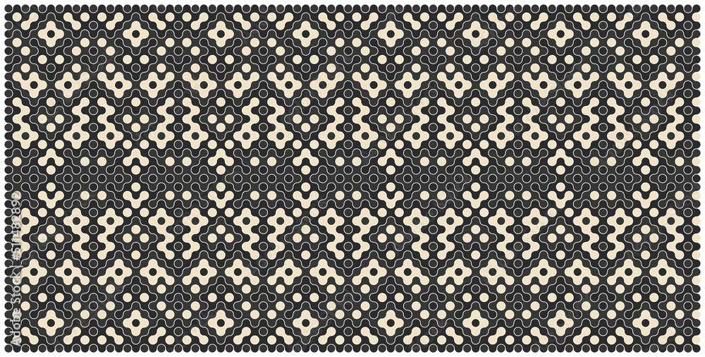 Multicolor truchet tiling connections illustration Multicolor truchet tiling connections illustration