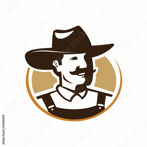 farner cowboy logo design photo