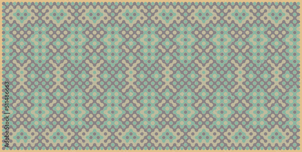 Multicolor truchet tiling connections illustration Multicolor truchet tiling connections illustration