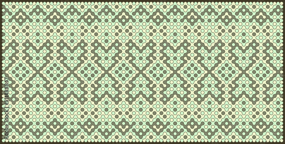 Multicolor truchet tiling connections illustration Multicolor truchet tiling connections illustration