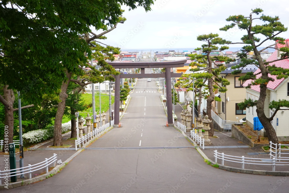 Torii Gate of Hakodate Hachimangu in Hakodate, Hokkaido, Japan - 日本 北海道 函館八幡宮 鳥居 Torii Gate of Hakodate Hachimangu in Hakodate, Hokkaido, Japan - 日本 北海道 函館八幡宮 鳥居