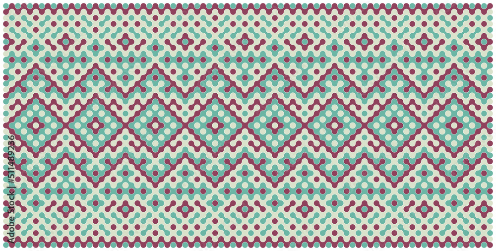 Multicolor truchet tiling connections illustration Multicolor truchet tiling connections illustration
