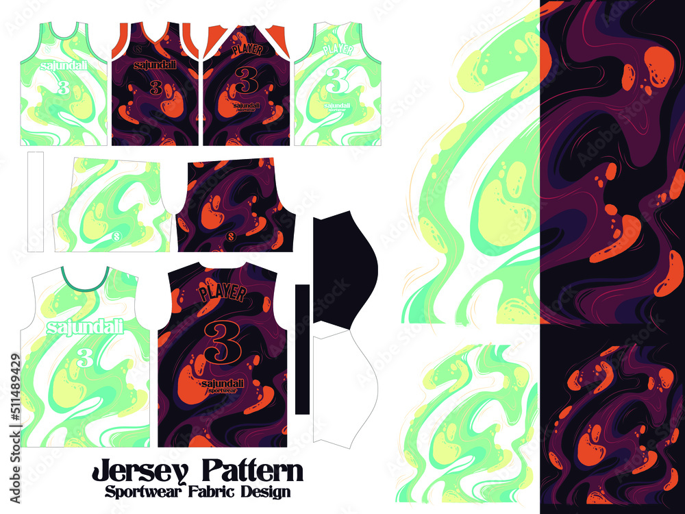 Jersey design Smokes Design pattern textile for Sport t-shirt, Soccer jersey, Football jersey, E-sport jersey, basketball jersey, Volleyball jersey, futsal jersey 