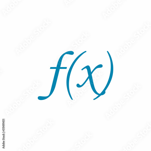 Function of x symbol icon in mathematics