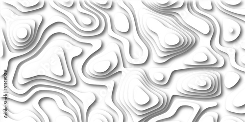 Abstract background with waves. Abstract papercut and multi layer cutout geometric pattern on vector, Abstract soft white background with waves, textured Papercut.