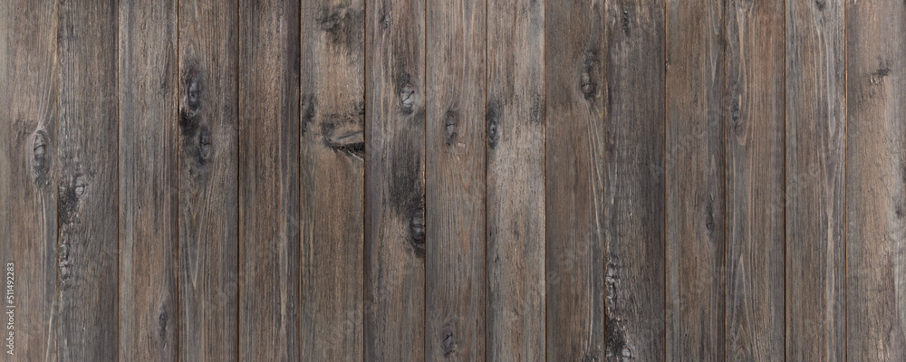 dark wooden wall. banner texture of a natural board.