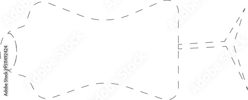 dress hand drawn line art outline
