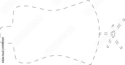 dress hand drawn line art outline