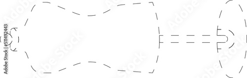 dress hand drawn line art outline