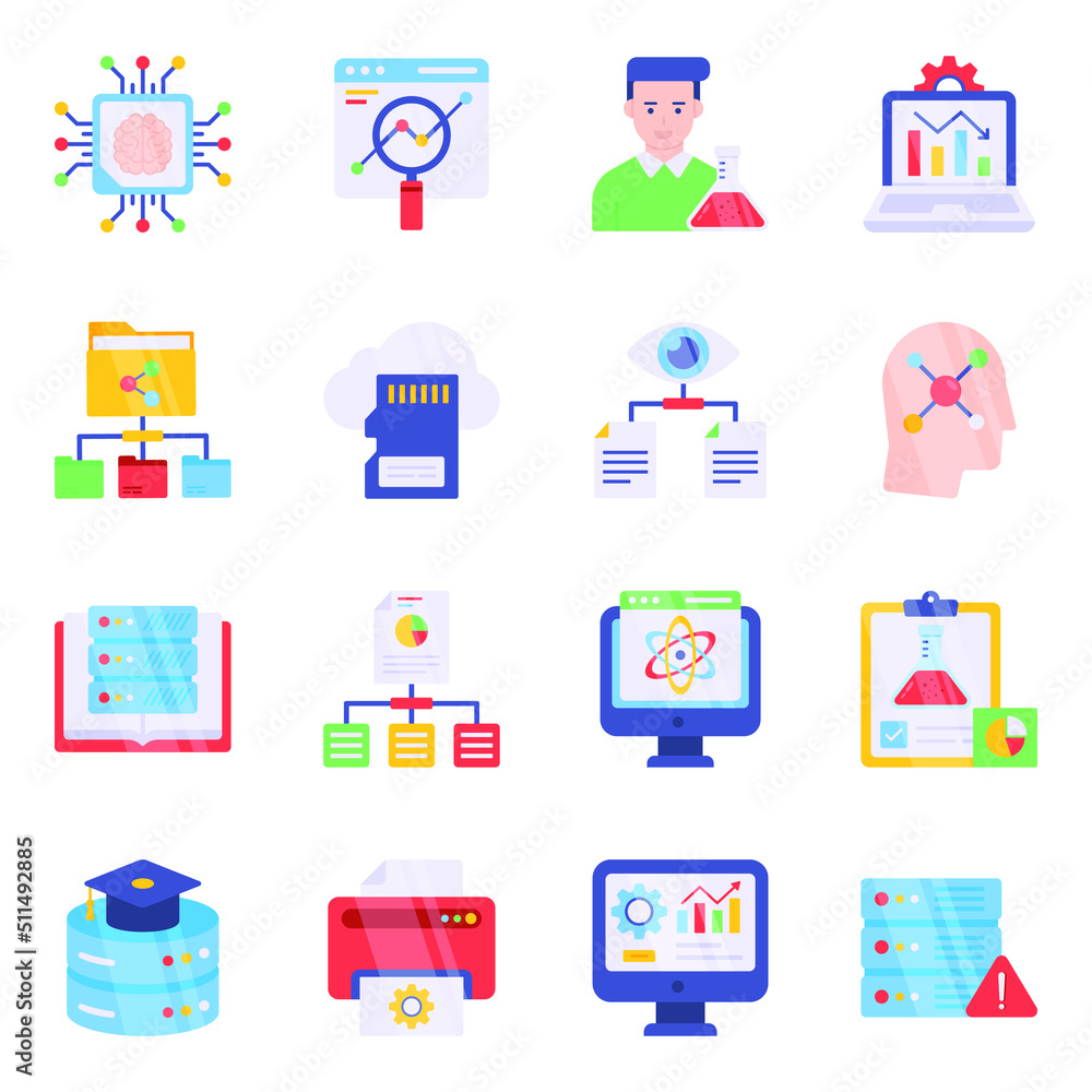 Pack of Data and Networking Flat Icons
Pack of Data and Networking Flat Icons