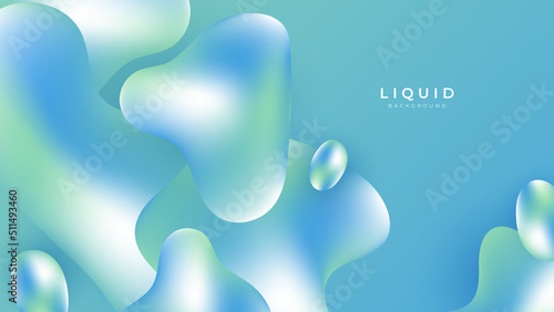 Modern colorful vivid vibrant gradient liquid fluid abstract background with blob shapes