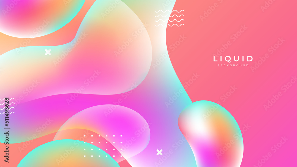 Modern colorful vivid vibrant gradient liquid fluid abstract background with blob shapes Modern colorful vivid vibrant gradient liquid fluid abstract background with blob shapes