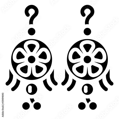 earring glyph icon