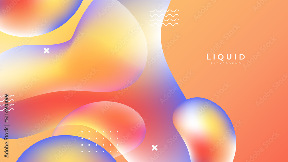 Modern colorful vivid vibrant gradient liquid fluid abstract background with blob shapes Modern colorful vivid vibrant gradient liquid fluid abstract background with blob shapes
