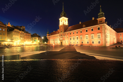 Poland, Warsaw 15.06.2022 - Warsaw Old Town by night
