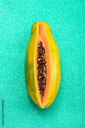 Carica Papaya - Organic Ripe Fresh Tasty Papaya Fruit photo