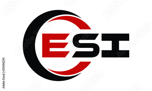 ESI three letter swoosh logo design vector template | monogram logo | abstract logo | wordmark logo | letter mark logo | business logo | brand logo | flat logo | minimalist logo | text | word | symbol
