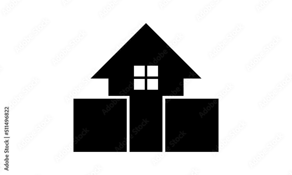 black simple home vector