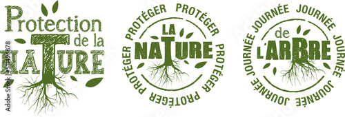 Logo protection de la nature et journée de l'arbre