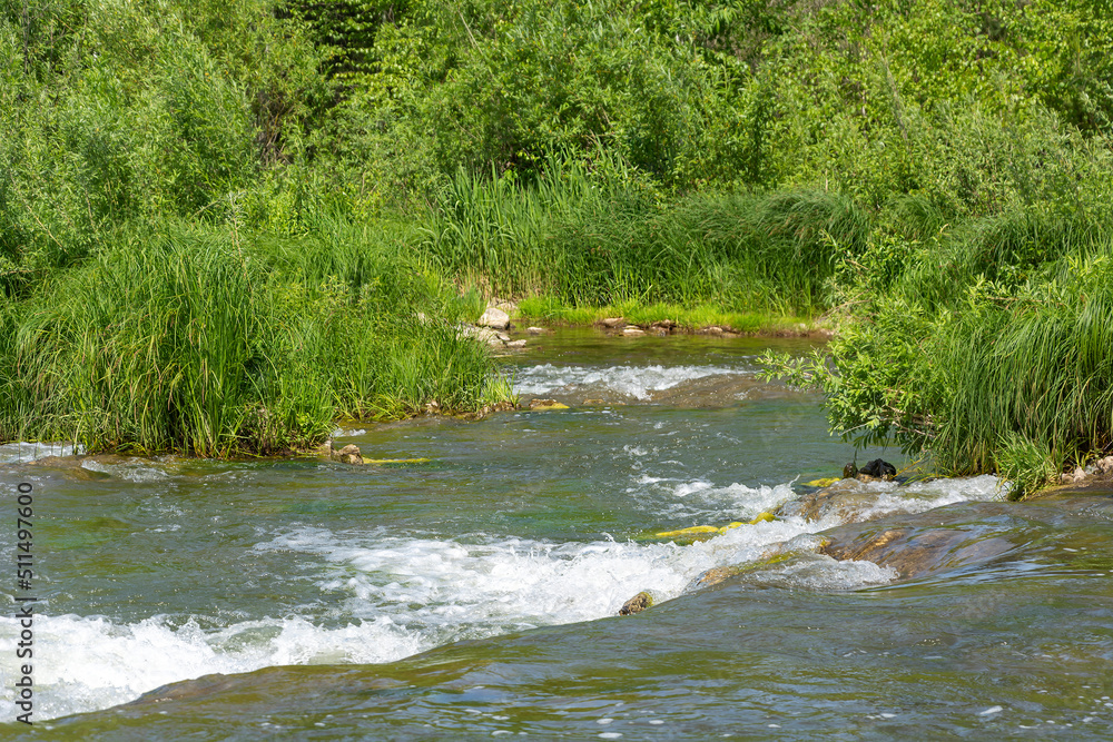 Threshold on the small taiga river Suenga